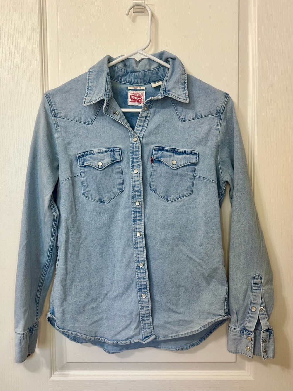 Levi's Light Blue Denim Snap-Front Shirt